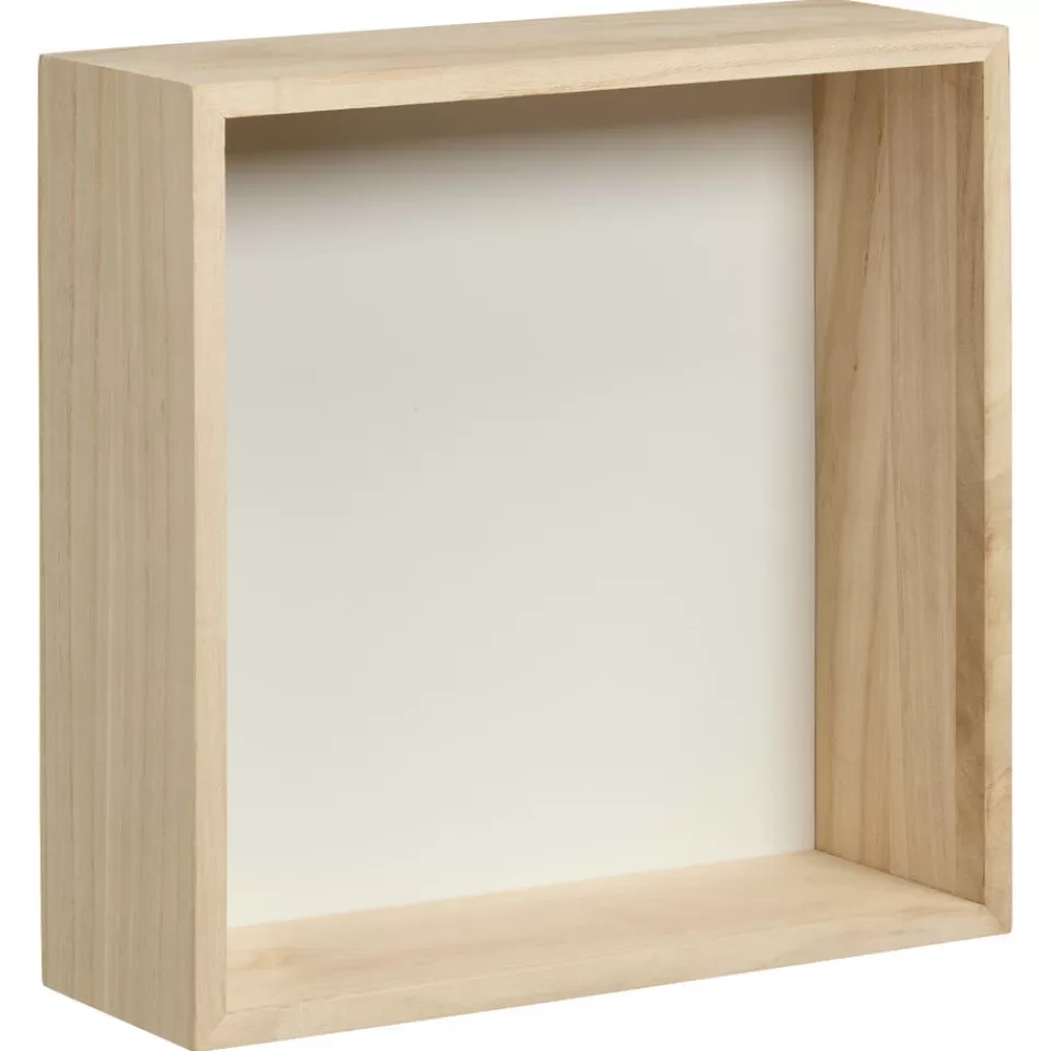 Kwantum Wanddecoratie Hout Wit Maat M 25x9x25 Cm | Wanddecoratie